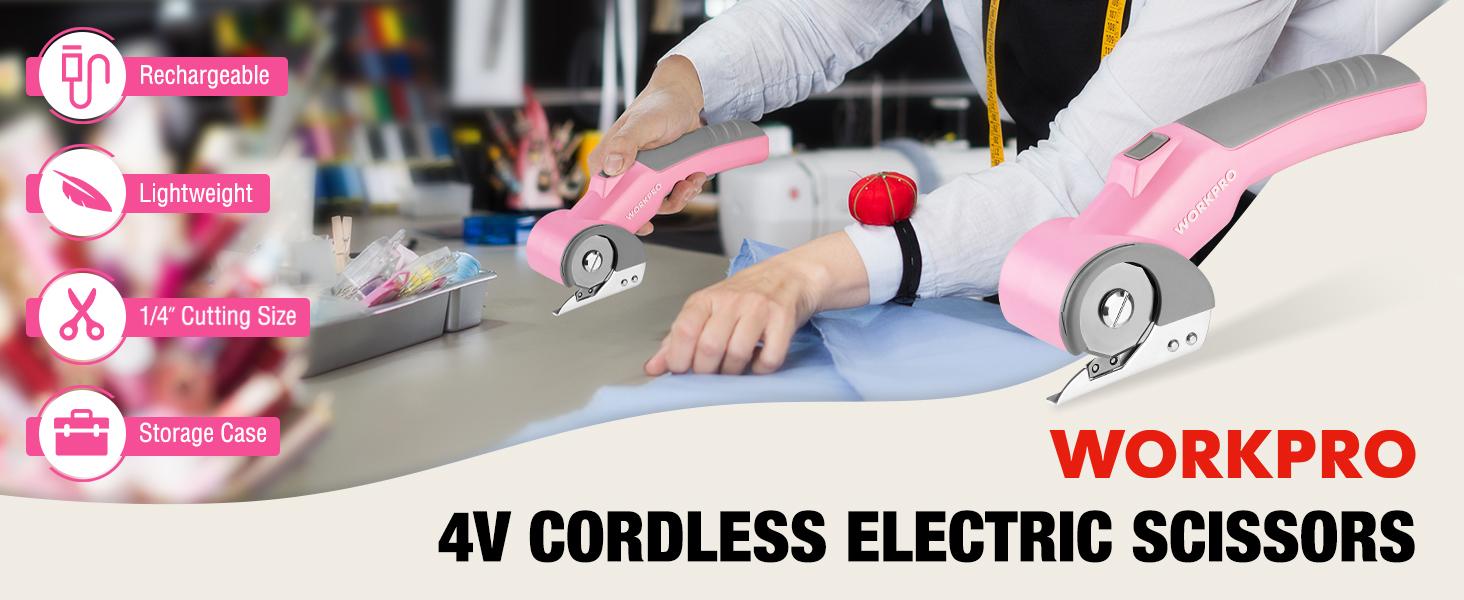 #JumpstartSale WORKPRO Cordless Electric Scissors, 4V Rechargeable Powerful Shears Cutting Tool for Fabric, Leather, Carpet and Cardboard, Power Rotary Cutters for Sewing, Scrapbooking, Crafting #JumpstartSale WORKPRO Cordless Electric Scissors, 4V Rechargeable Powerful Shears Cutting Tool for Fabric, Leather, Carpet and Cardboard, Power Rotary Cutters for Sewing, Scrapbooking, Crafting