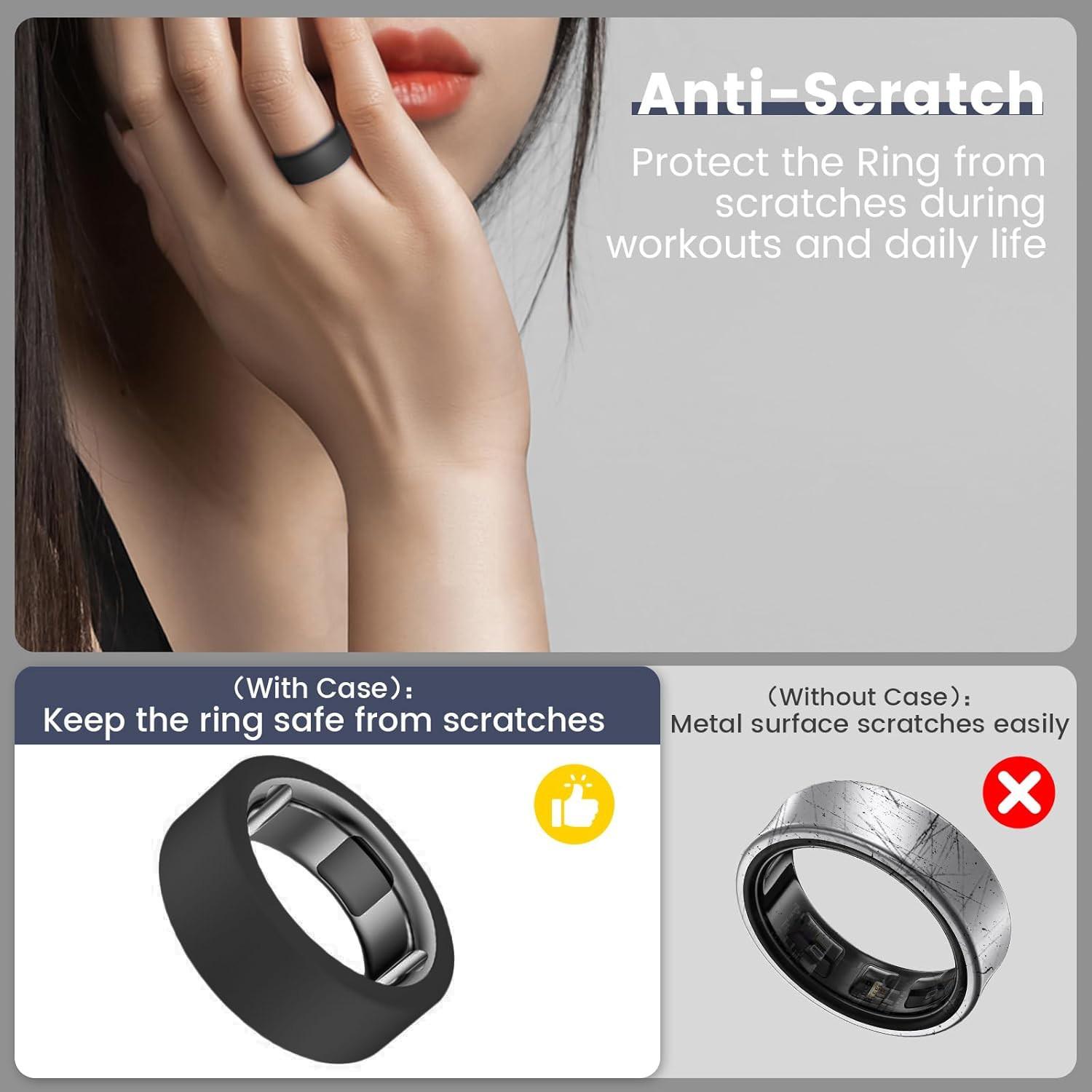 10-Pack Oura Ring Protective Cases, Compatible with Oura Ring Gen 4/ceramic, Gen 3/galaxy Ring, Scratch-Resistant Silicone, Unisex, Fitness Friendly