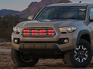 Nilight 8PCS LED Strobe Lights 12LED Red  Light 12V 24V Surface Mount, Ultra Slim Sync Feature, Mini Grille for Cars, Trucks, Off Road & SUV