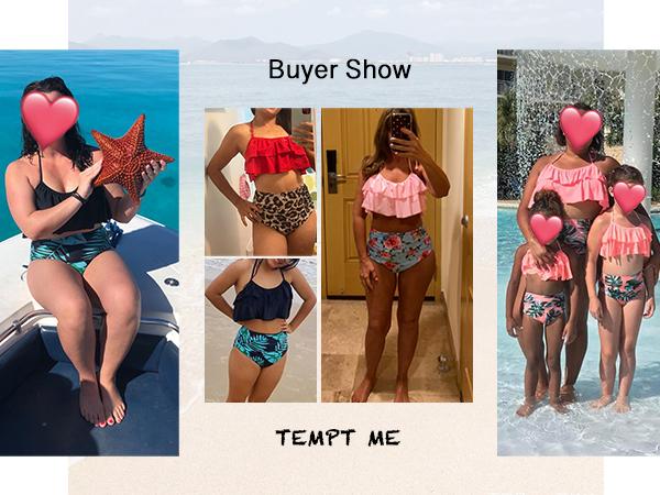 Tempt Me Women Two Piece Swimsuit High Waisted Ruffled Bikini Juniors Swimsuits for Teen Girls Ruffle Tummy Control Bottoms Halter Bathing Suits with Moderate Coverage Bottom Swimwear Tempt Me Women Two Piece Swimsuit High Waisted Ruffled Bikini Juniors Swimsuits for Teen Girls Ruffle Tummy Control Bottoms Halter Bathing Suits with Moderate Coverage Bottom Swimwear