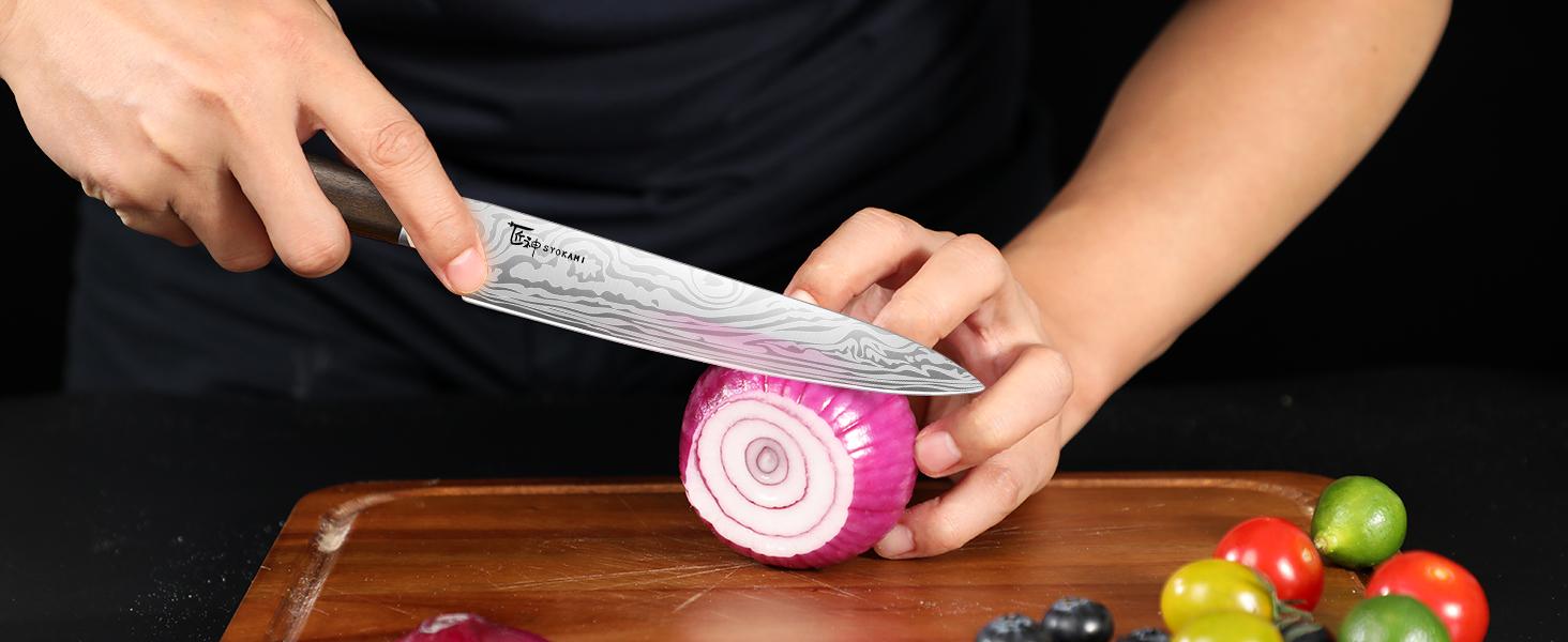 【TikTokShopSpringGlowUp】 SYOKAMI [UPDATE] Kitchen Knife Set with Magnetic Block and Sharpener 14 Piece Knife Set 360° Rotatable Holder Ultra Sharp High Carbon Stainless Steel Knives Sets with Steak Knives, Anti-slip Ergonomical Handle, Mother's Day Gift