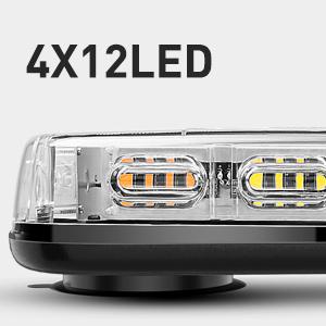 Nilight 12 Inch Roof Top Strobe Lights 48LED LED Flashing Light Bar Magnetic Mount for Cars, Trucks, Tractors, Snow Plows, and Construction Vehicles