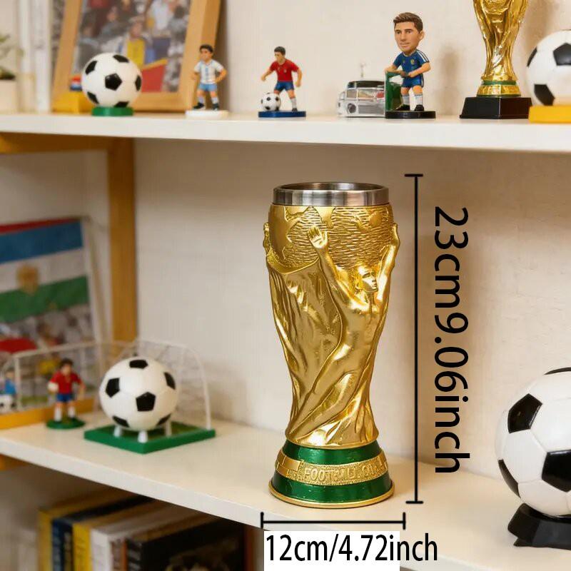 2026 Summer Soccer Award Wine Glass, Collectible Decor for Us-Canada-Mexico Fans, Durable Trophy Shape, Perfect Gift for Sports Enthusiasts