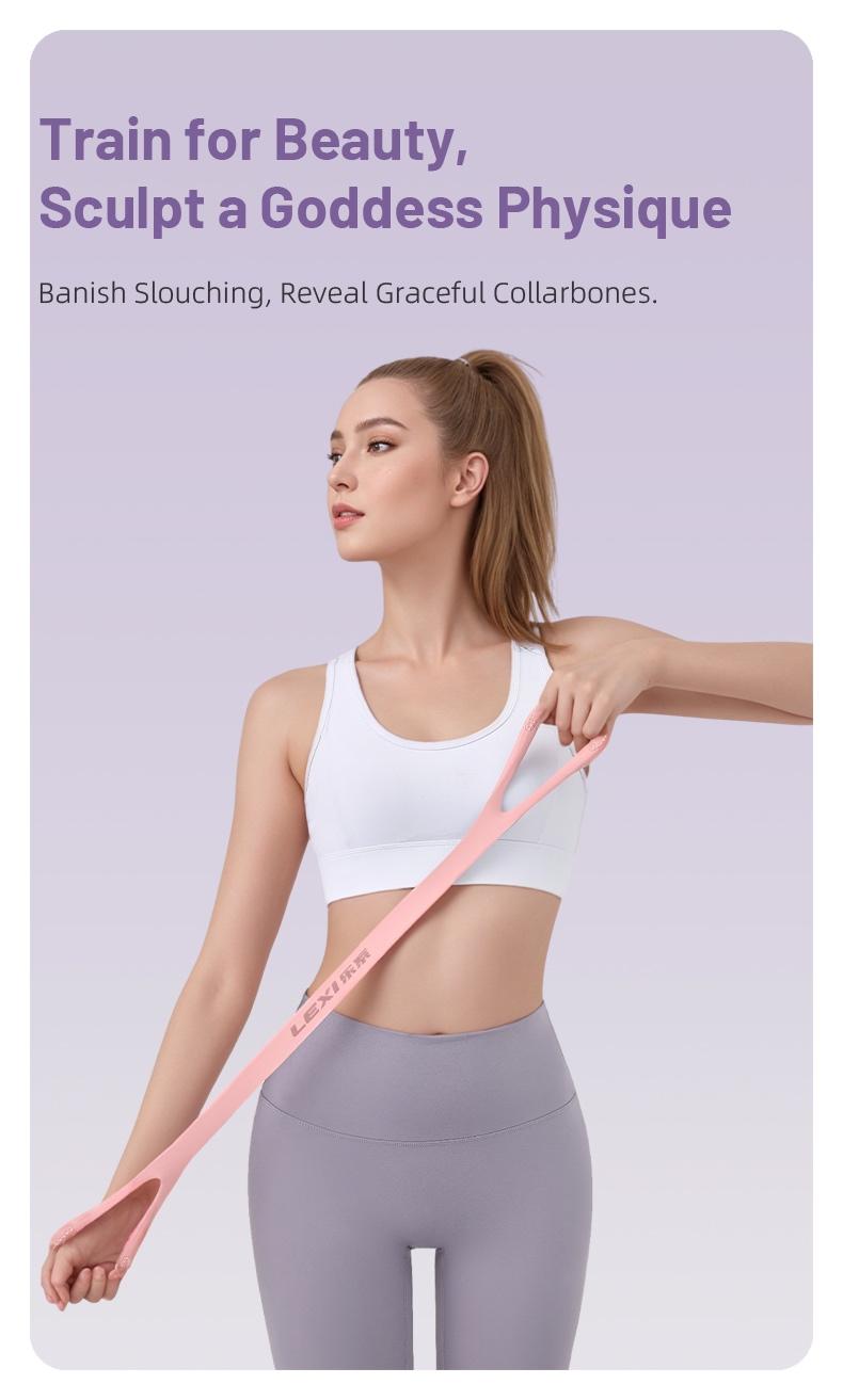 L2 Resistance Bands Figure 8 Exercise Bands for Women Silicone Material Expander Band Back toning Arms Chest Home Gym Yoga Equipment Quick Workout for Muscle Toning Physical Therapy Stretching Gear