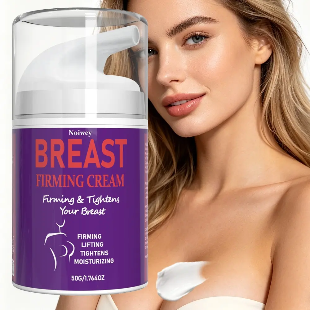 50G Body and chrest firming cream, Body care, Containing jojoba oil, collagen, caffeine, hyaluronic acid, suitable for buttocks, abdomen, thighs, arms, lifting body toner, Enhance elasticity, Uniform skin tone, Light cream, easy to apply, Firming Cream
