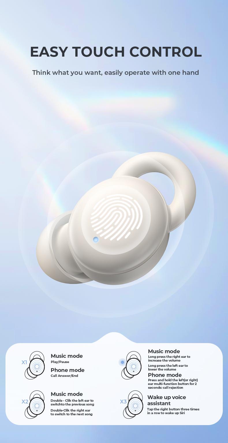 MINISO Mini Invisible Headphones Bluetooth 5.4 True Wireless In-Ear Earphones sport Audio Earbud audifonos bluetooth wireless headphones noise cancelling headphones gamingheadset