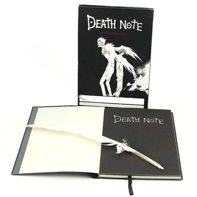 Anime Death Note Notebook L Necklace Feather Pen Set Collectable Journal Book Death Note Notepad