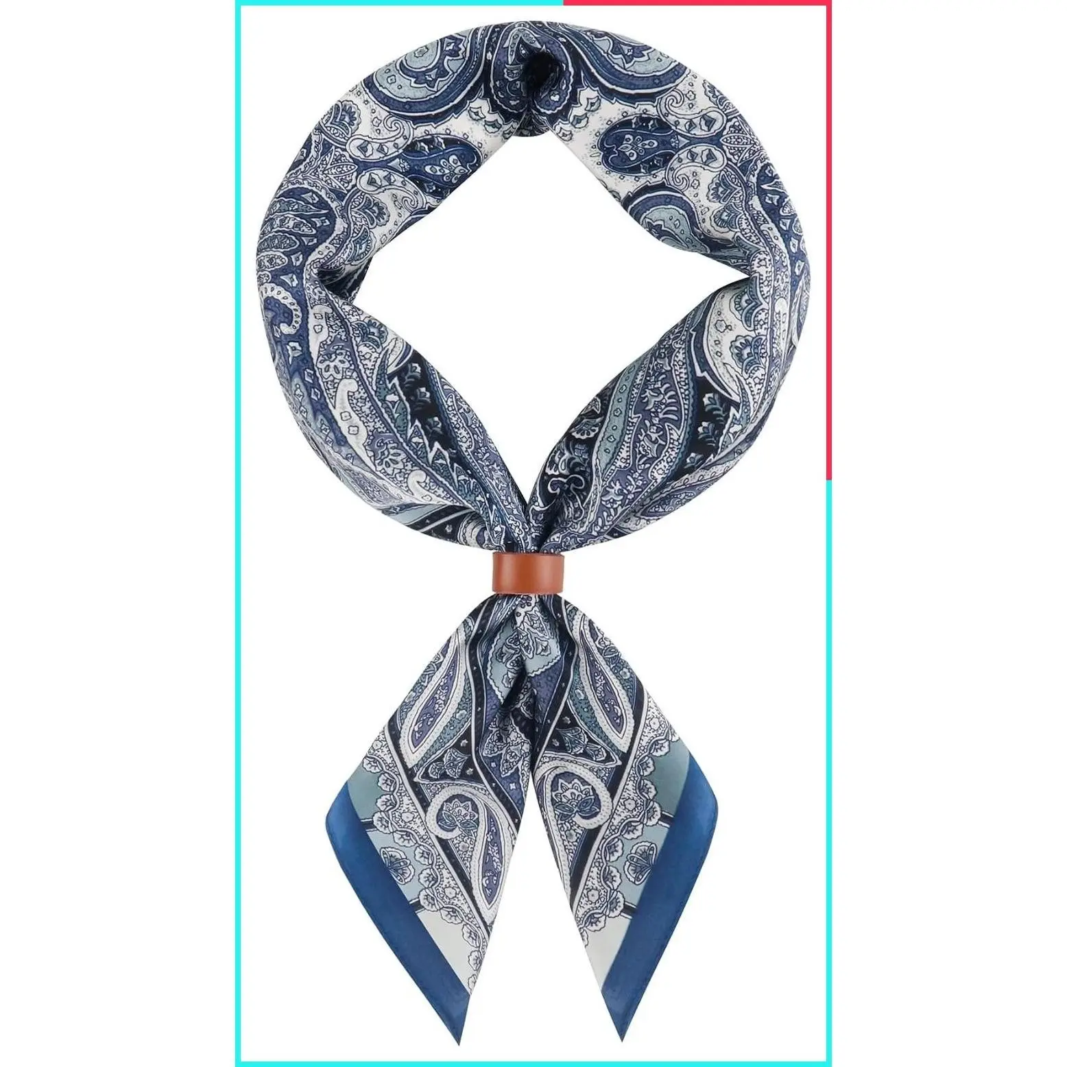 27.5 Inch Square Silk-Feel Scarf for Men – Versatile Bandana, Pocket Square, Necktie & Cowboy Neckwear