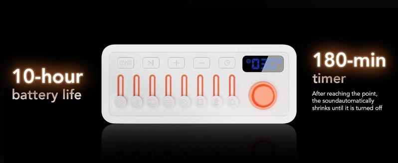 Takoo White Noise - Mixable 3 in 1 Speaker - Portable Sleep Aid, Sound Machine, 8 Adjustable Nature Sounds, Bluetooth Speaker, 30-Level Night Lights, 11 LED Ambient Breathing Lights, Timer, Bedroom Gadgets, Baby, Nursing, toddlers