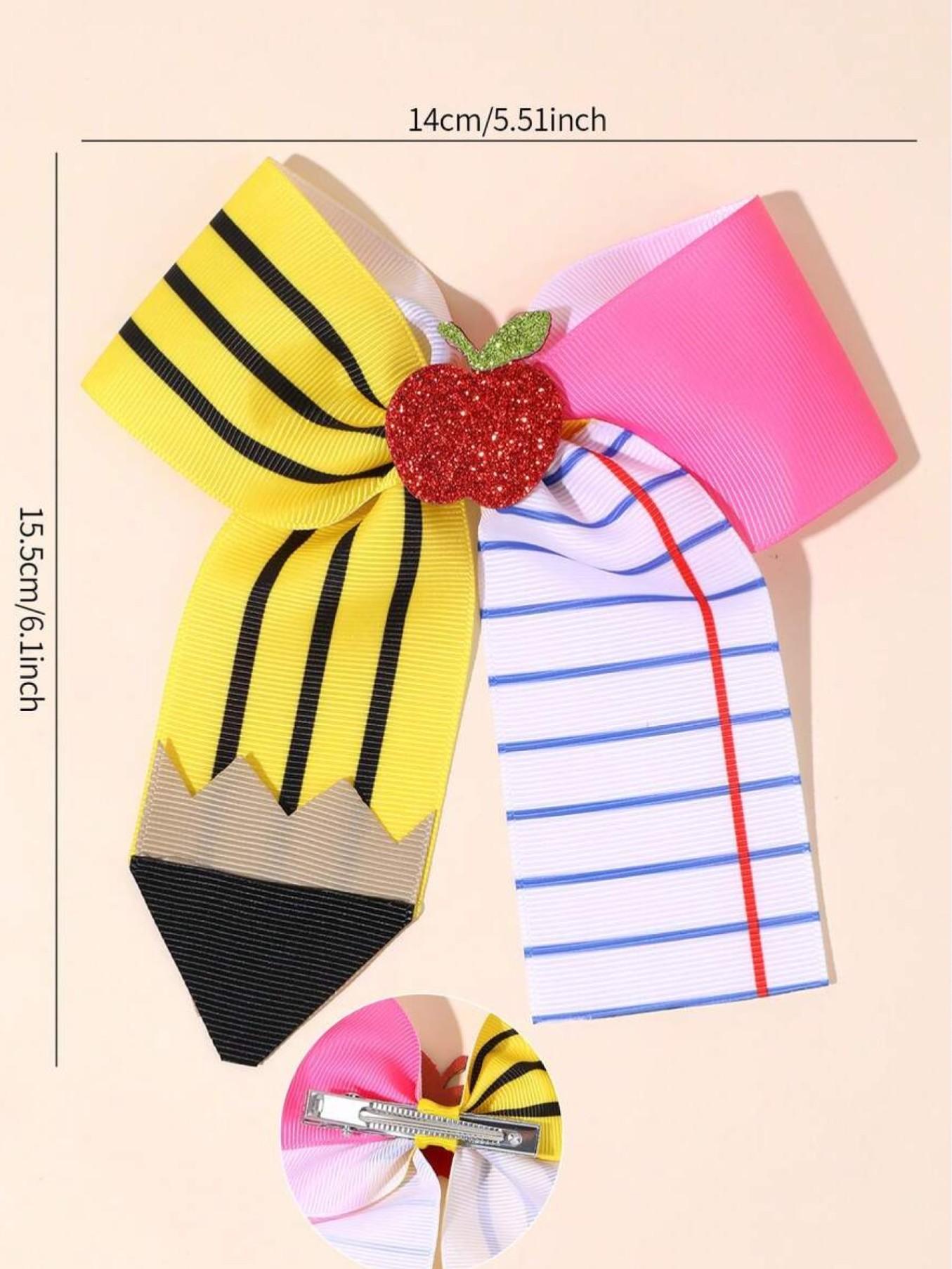 Back to School Graduation Plaid Print Bow Hair Clip, Girls Holiday Accessory, Cute Teen Student Hair Clip, Summer Party Gift