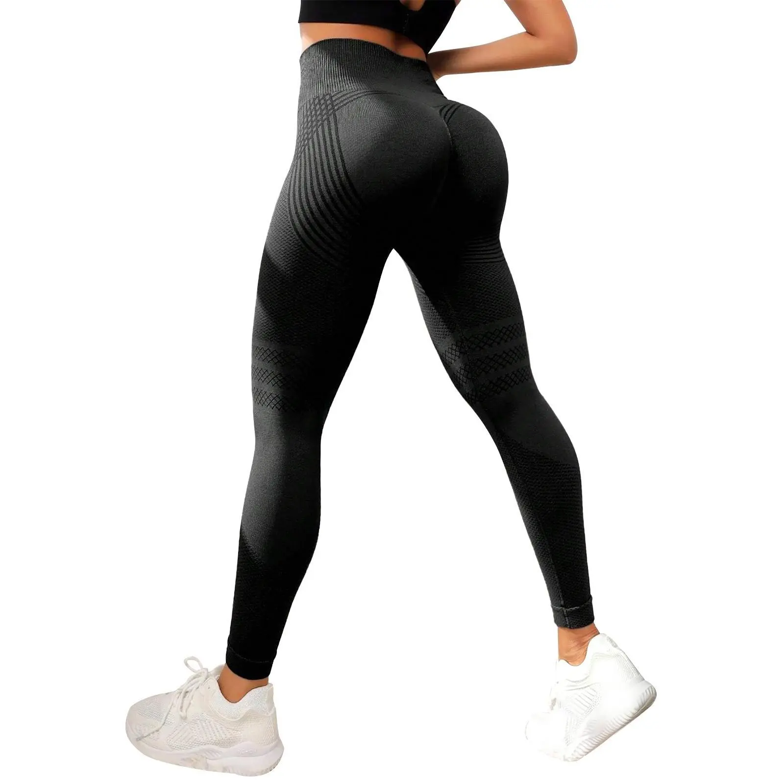 JGS1996 Women’s 3D Compression Leggings – High Waist Seamless Tummy Control Butt Sculpting Workout Pants Anti Cellulite Sports Yoga Leggings Gym Tights Clothes Athletic Bottoms