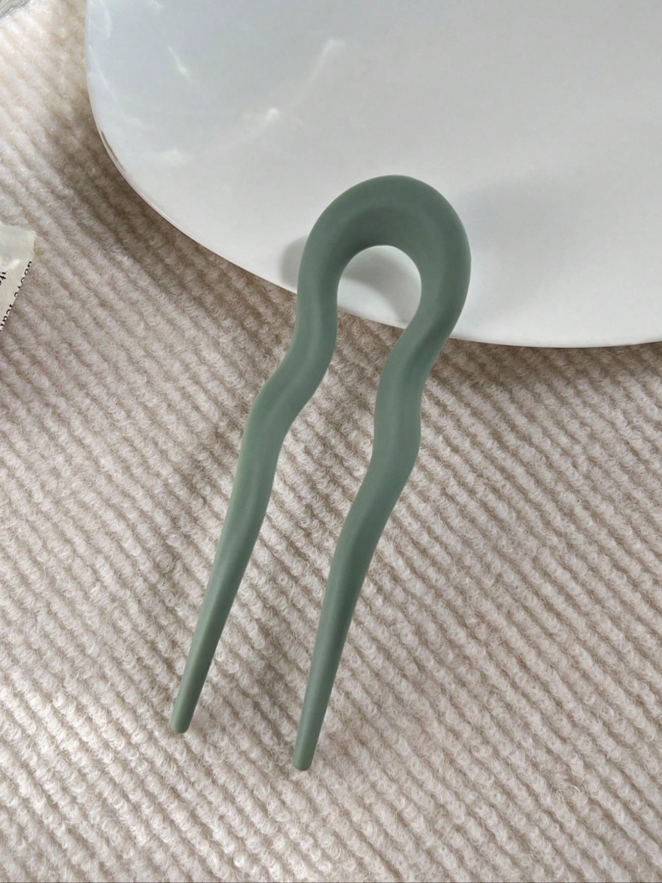 French Twist Spin Hair Forks, U-Shaped Hair Clips, Suitable For Spiral Buns, Tortoiseshell, Fashionable Flexible & Durable Women Hair Accessories