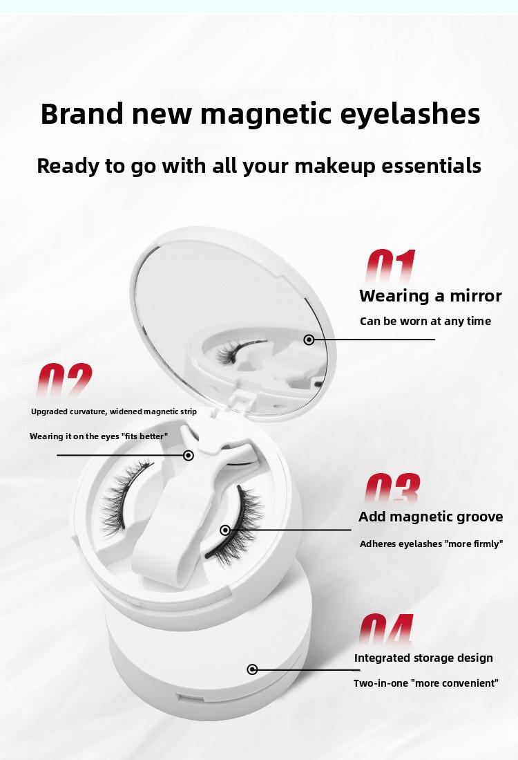 Fox Style Magnetic Eyelashes Natural Camellia Design 3D Thick Magnet Eyelashes No Glue Needed Waterproof Reusable for Women Girls
