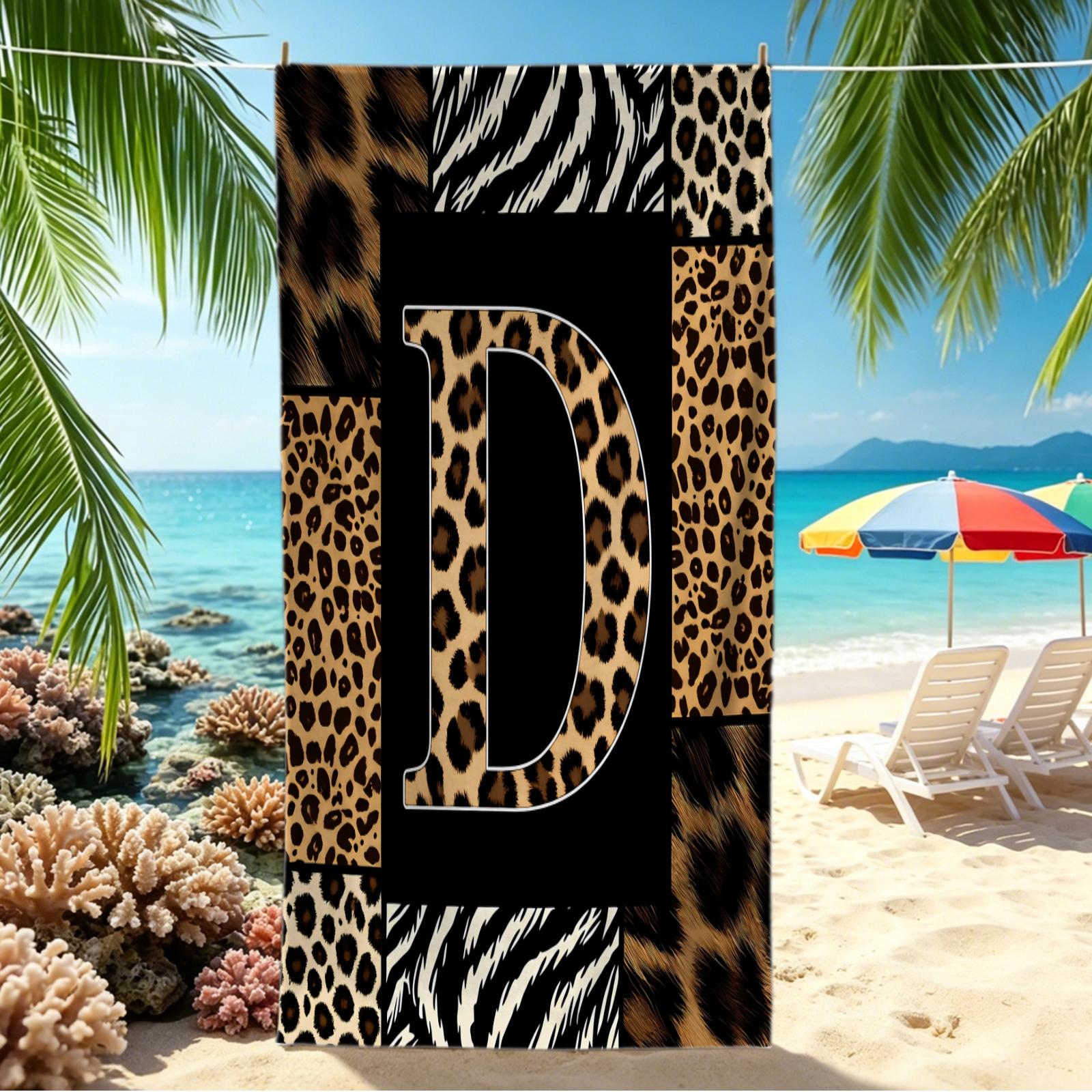 American‑Style Leopard‑Print Quick‑Dry “A‑Z” Beach Towel—Lightweight, Portable, and Space‑Saving. Perfect as a Pool Towel, Camping Towel, or Everyday Bath Towel, It’s an Essential Item for Beach Trips and Makes a Great Gift or Personal Purchase