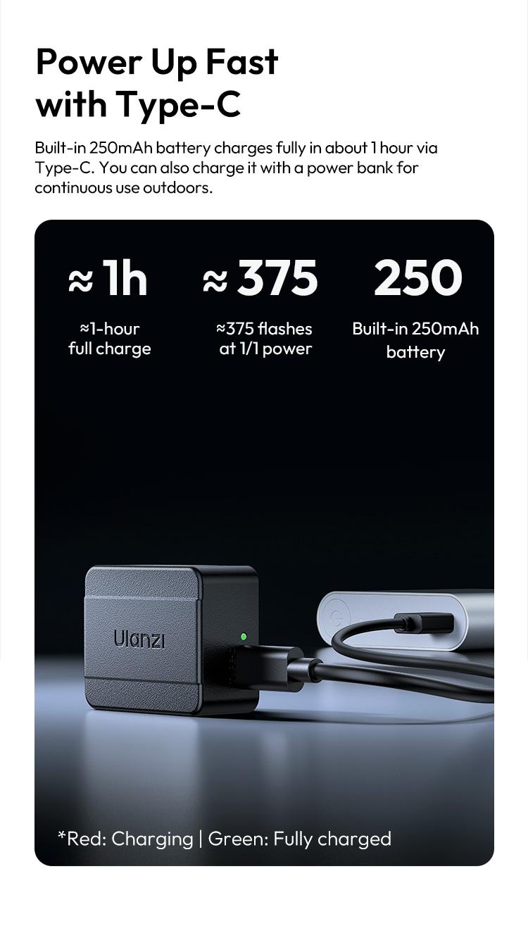 Ulanzi SL01/SL02/SL03 Mini Camera Flash Light SpeedLite GN8 6500K for Canon Sony ZV-1 Nikon Fuji Camera DSLR Vlog Live Outdoor Photography