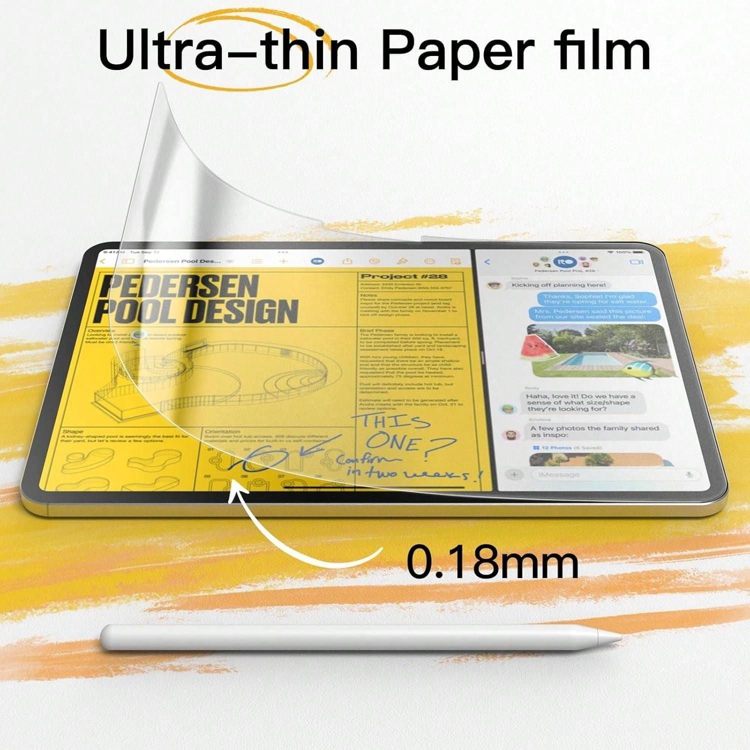 High-Quality Pet Screen Protector Film, Compatible with iPad (air4/5/6/7), Anti-Fingerprint & Scratch Resistant, Full Coverage Display Guard