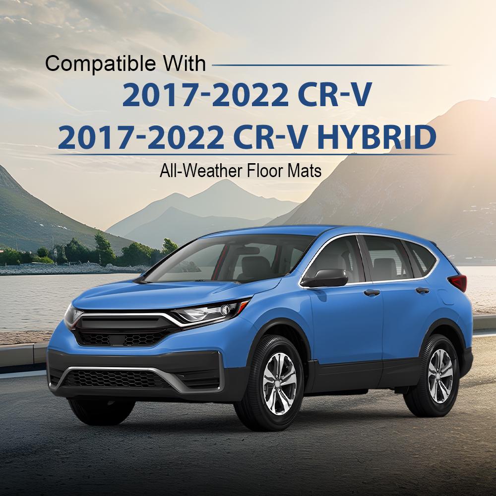 CROSSDESIGN All Weather TPE Floor Mats Waterproof Liners Fit For 2017 - 2022 Honda CR-V&CR-V Hybrid Front&2nd Row Liner Black, 3 Pc CROSSDESIGN All Weather TPE Floor Mats Waterproof Liners Fit For 2017 - 2022 Honda CR-V&CR-V Hybrid Front&2nd Row Liner Black, 3 Pc