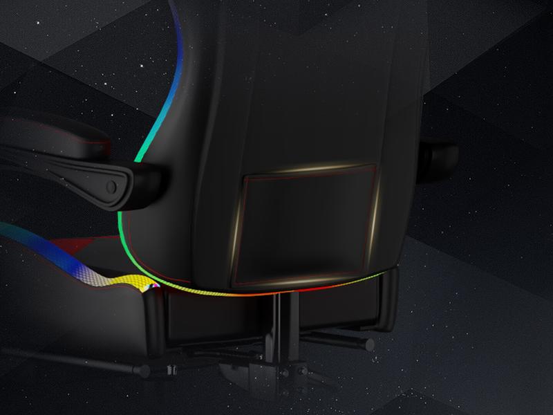 [New Year Flash Sale] KOCEN Gaming Chair , racing style RGB LED light gaming chair, equipped with a lumbar massager, high-back adjustable recliner, with footrest and headrest. Adult gaming chair, large high gaming chair,with sturdy class-4 gas lift.KC-35