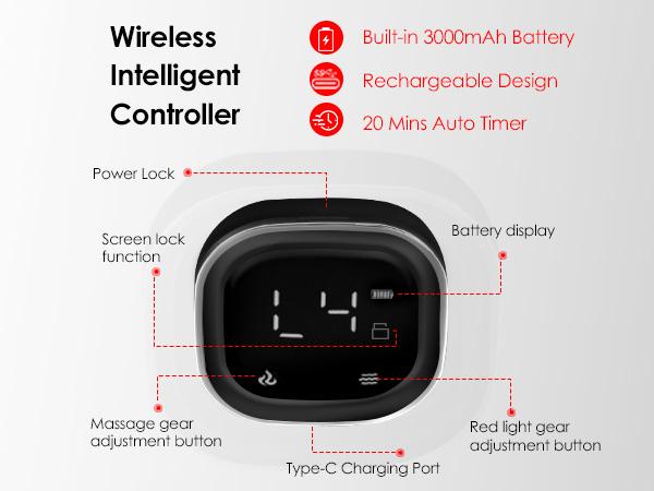 Red Light Therapy Knee Brace - Knee Massager with 4 Vibration Areas, 660nm&850nm, Wireless Controller, Red Light Therapy healing Device for Knee Elbow Shoulder