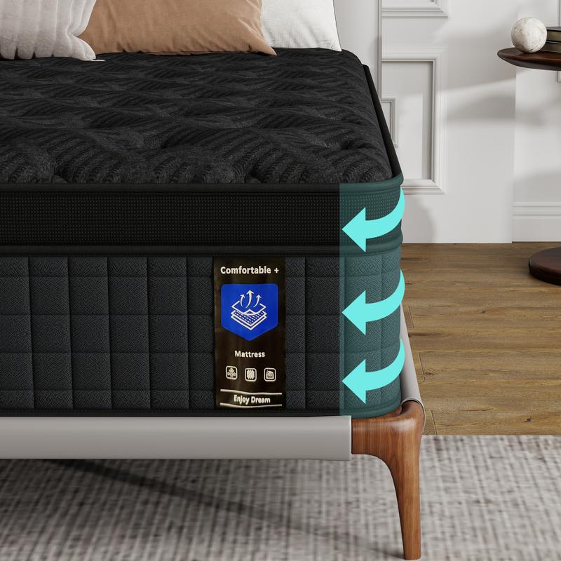 Hybrid Mattress in a Box,12/14 Inch, Twin / Full / Queen / King SizesCooling Memory Foam & Pocket Springs, MediuFirm, Pressure Relief, CertiPUR-US & OEKO-TEXCertified colcho  para  cama queen size mattress jelly bed mattress colchones para cama