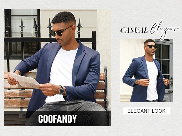 COOFANDY Men's Casual Knit Blazer Two Button Lightweight Sport Coats Suit Jacket COOFANDY Men's Casual Knit Blazer Two Button Lightweight Sport Coats Suit Jacket