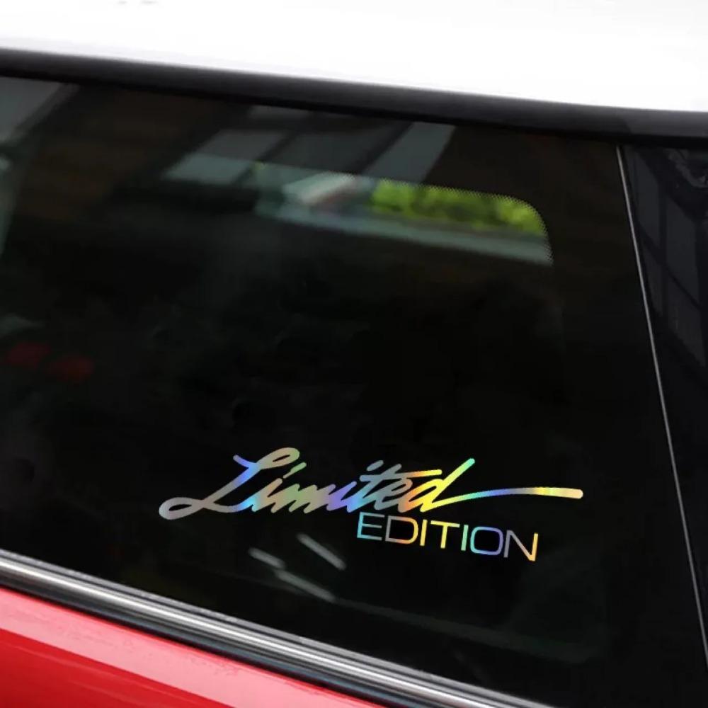 2pcs Vinyl Sticker Window Sticker -styling 3D LIMITED EDITION Decoration Reflective Laser Decal for  Accessories