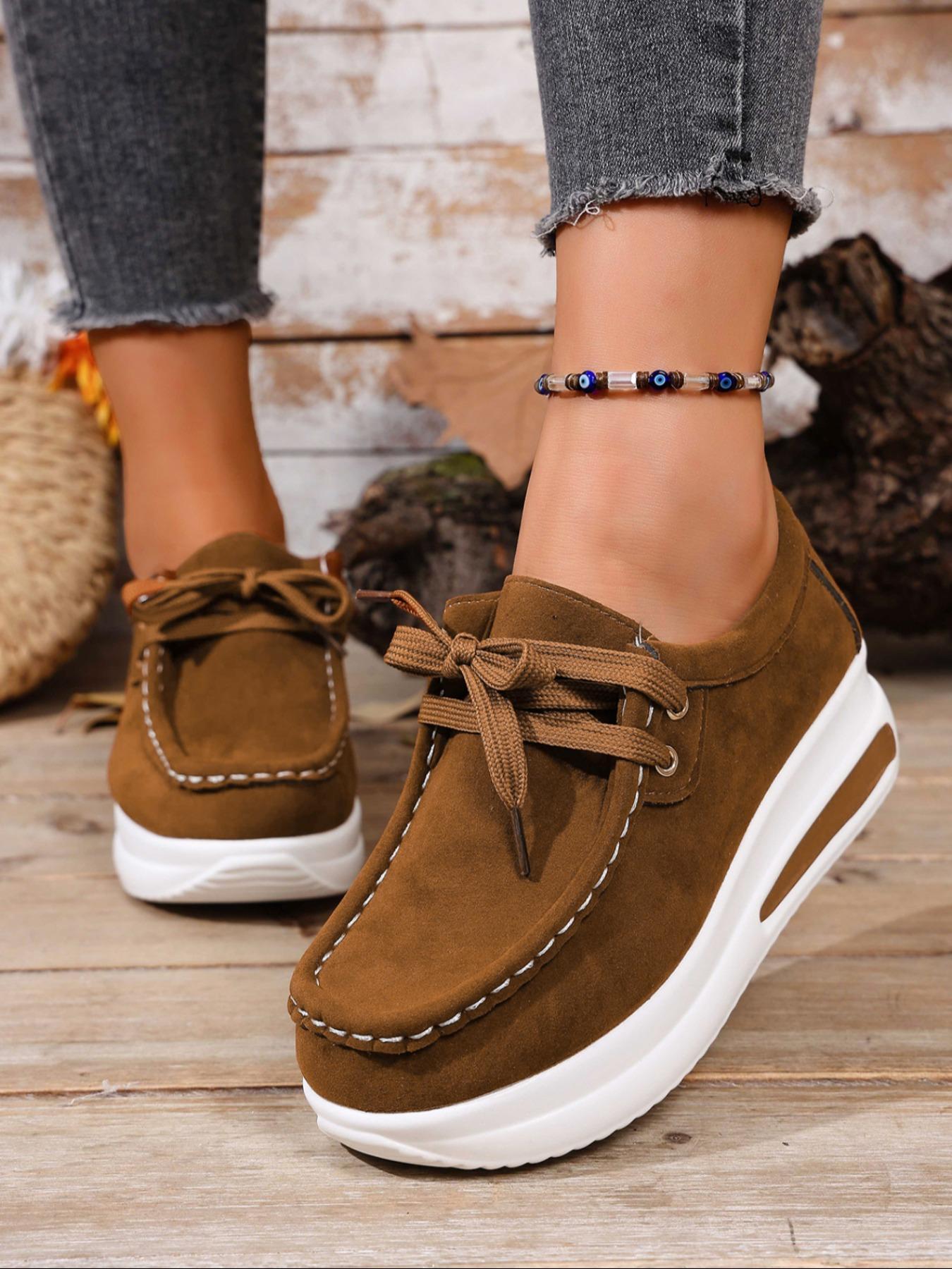 New Lace-Up Thick Sole Casual Athletic Shoes, Sneaker, Trainer, Sports Shoes, Comfortable Versatile Design, Eye-Catching Style, Perfect for Daily Wear & Outdoor Activities, Walking Shoes, Footwear