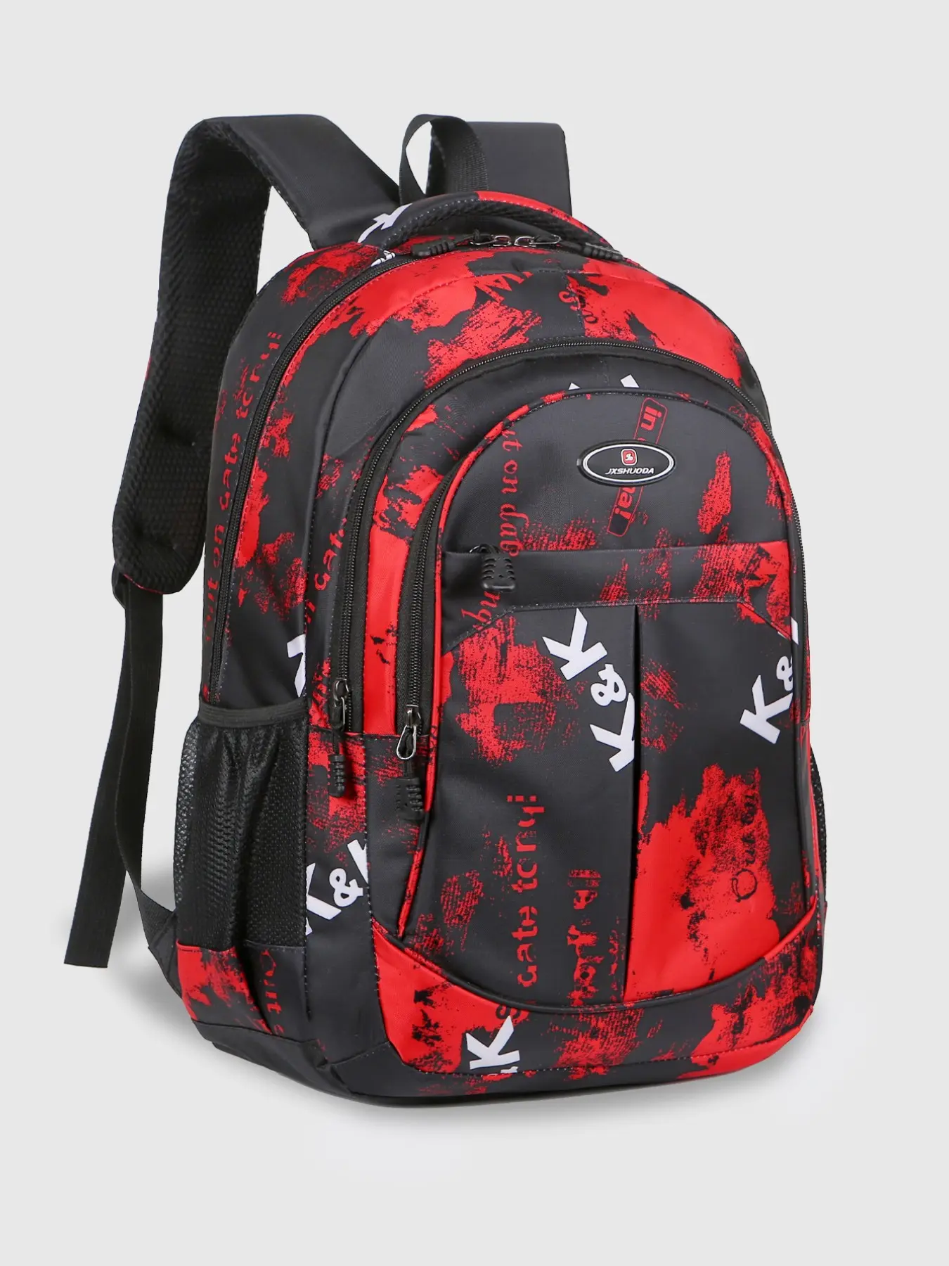 Fashion Letter Patchwork Backpack, Large Capacity Multifunctional Student Bookbag, Waterproof Design, Multiple Pockets, Ideal for Travel