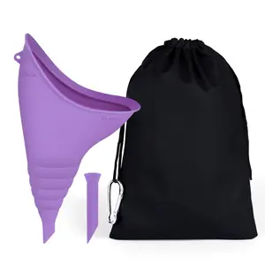 Portable Female Urination Device, 1 Set Reusable Silicone Urine Funnel, Easy To Clean Funnel Cup for Travel and Camping