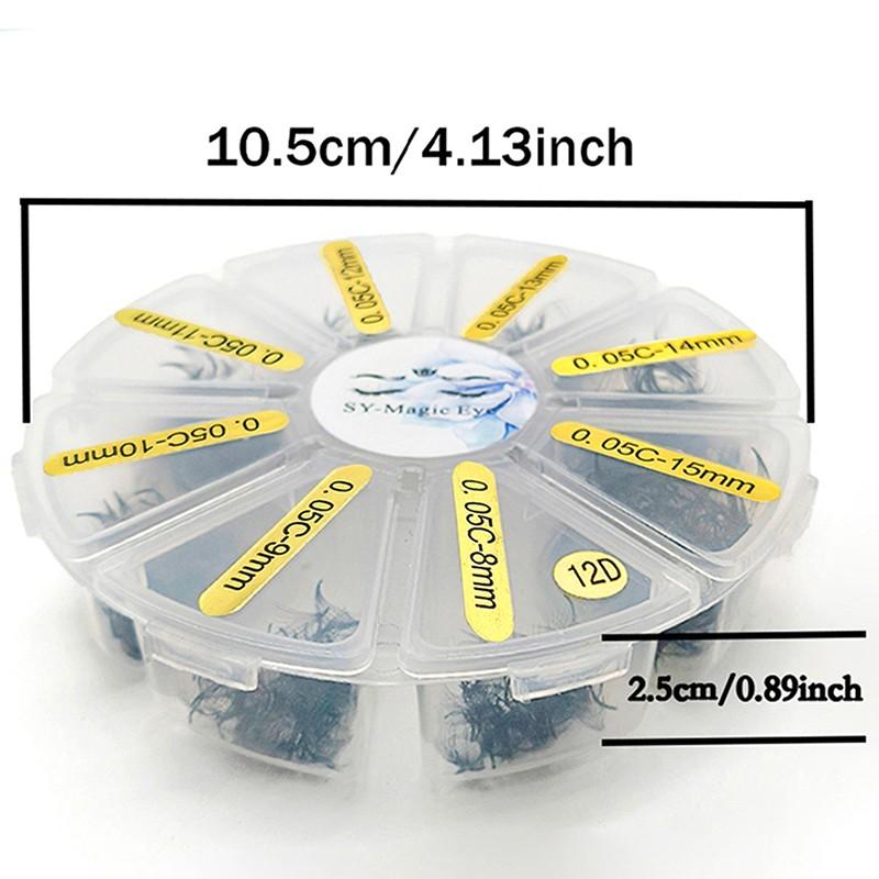 1000 Fans Premade Fans Eyelash Extensions,4D-5D-6D-7D, 0.07mm Thickness, Natural & Volume,8-15mm / Mixed Length, C / D Curl, Loose Fans, Easy to carry, Travel, Daily Commute, Evening Party