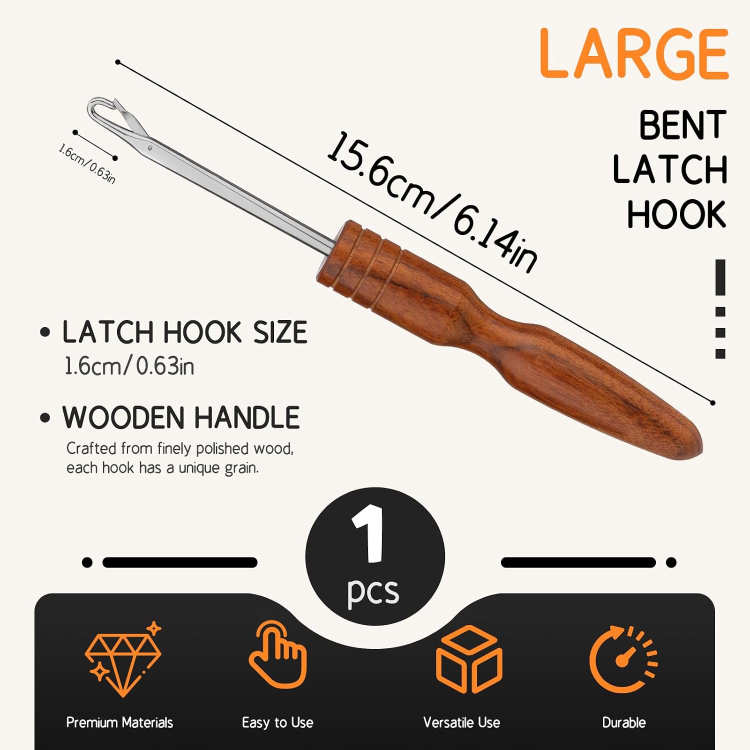 Latch Hook Tool, Straight Latch Hooks, Rug Hook (Type 3) | Crochet  for Hair, Hair Crochet Hook, Crochet Rug,  Braids, Hair Extension, Carpet Crafts