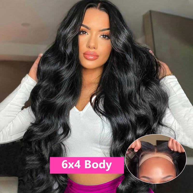 Bling Hair Easy To Wear 6x4 Body Wave Glueless Wig Human Hair Ready To Wear Brazilian 5X5 Lace Closure Wigs For Women Preplucked