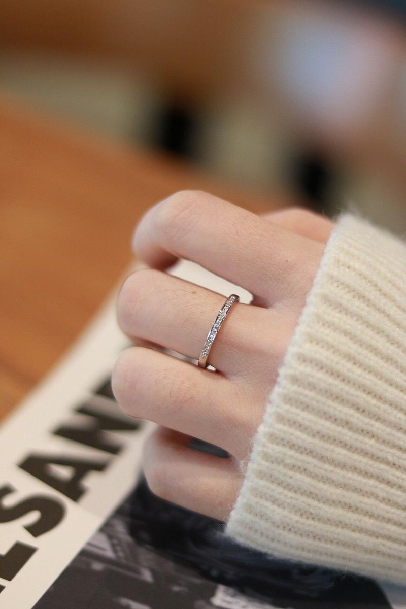 【#212 Great for Matching】ONE Band Synthetic Moissanite Wedding Band, Wedding Rings for Women, D Color VVS1 925 Sterling Silver Rings Eternity Stackable Engagement Ring Anniversary Band Size 4.5-10