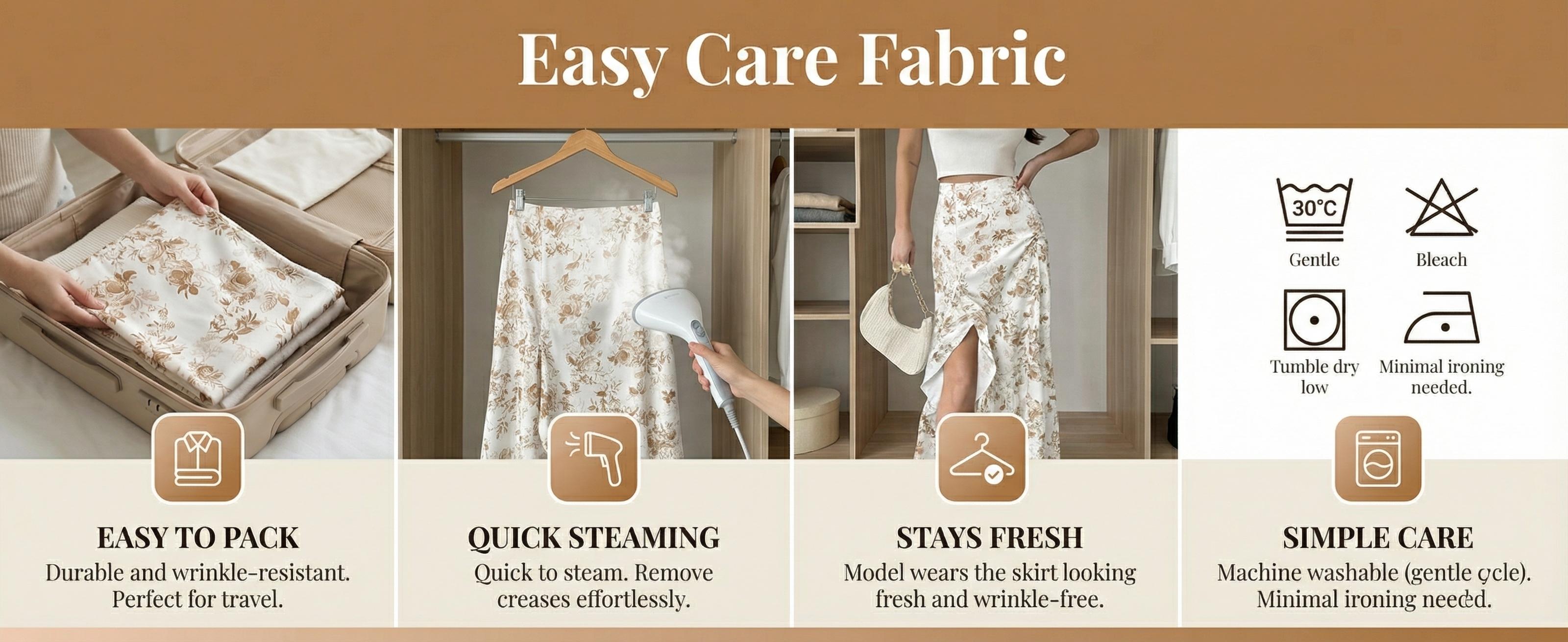 Bohemian Elegant Floral Print Irregular Ruffle A-Line Midi Skirt, Loose-Fitting Design for Garden Parties & Beach Vacations, Spring