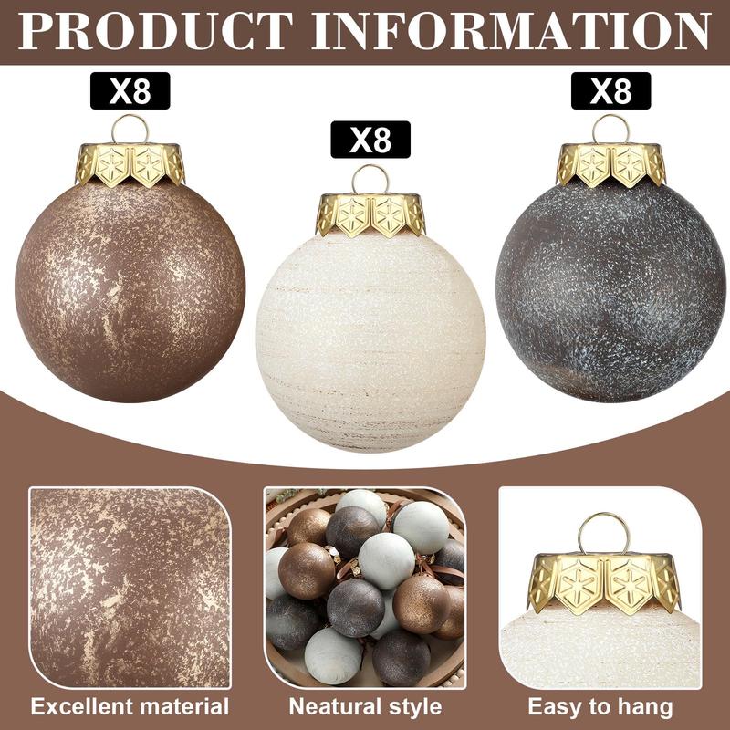 Christmas Clearance Sale Neutral Textured Christmas Ornaments Christmas Decoration  Neutral Christmas Farmhouse Vintage Christmas Tree Decorations, Nostalgic Decorative Items Christmas Decor for Xmas Tree Home Indoor Outdoor Party Holiday Decorations