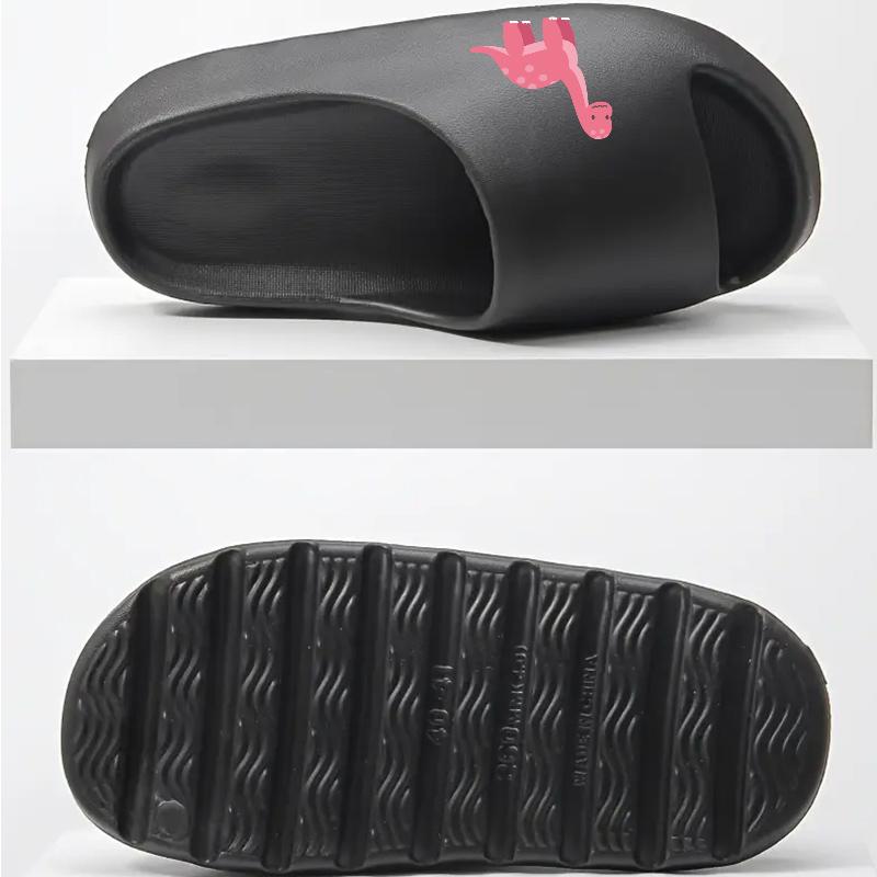 Cute Pink Dinosaur Print Slippers for Kids Soft Comfortable Non-Slip Home Shoes Cartoon Dino Footwear Indoor Outdoor Toddler Boys Girls Warm Cozy Slippers Lightweight Breathable Slip-On Shoes