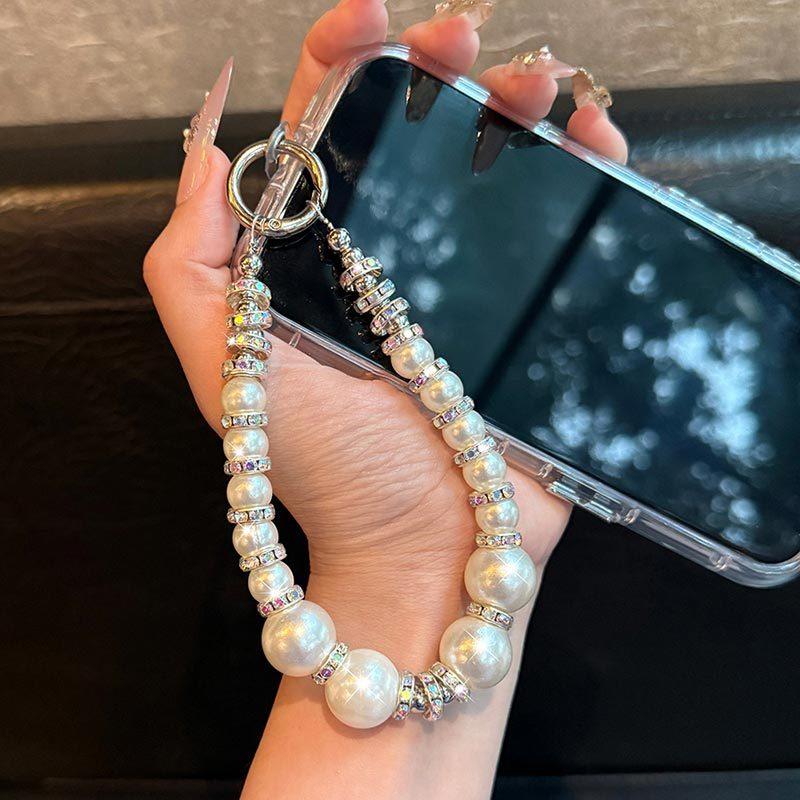 Note 8 Fashion Series Pearl Strap Lanyard Phone Holder Case For Compatible With Samsung Galaxy Note 8 Plating Cover and Elegant Blue Luxury Leopard Print Little Bear Protector Cases