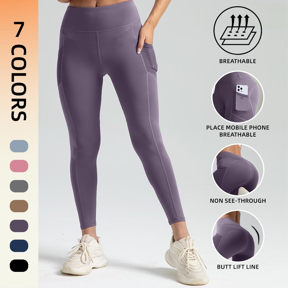 Women's High Waist Solid Side Pocket Shaping Training Leggings.,Air-Butter 3.0 Fabric,Tummy Control,High Stretch UltraSculpt Leggings,  Butt Lifting Yoga Legging,Spring Outfits 2025