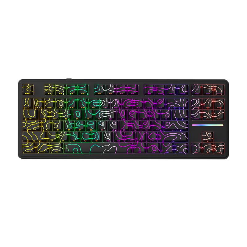 FURYCUBE Contour/South-facing Contours/Spiderweb Keycaps 98/126 Keys Shine Through OEM PBT Keycaps For Mechanical Keyboard Suitable for 60%/75%/80%/90% Layout Keyboard(Only Keycaps, not a keyboard), pc accessory, gamingsetup,