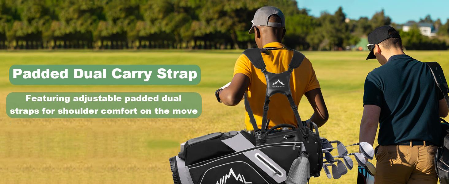 14-Way Golf Stand Bag, Premium Lightweight Golf Bag with Full-Length Dividers, Interchangeable PE-Padded Straps & Stabilizing Kickstand - Plush-Lined Top with Waterproof Cover 14-Way Golf Stand Bag, Premium Lightweight Golf Bag with Full-Length Dividers, Interchangeable PE-Padded Straps & Stabilizing Kickstand - Plush-Lined Top with Waterproof Cover