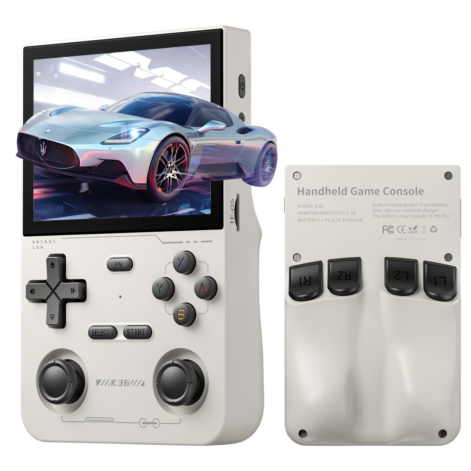 YLW GAMINJA K36 Portable Handheld Game Console, 3.5 Inch HD IPS Screen Handheld Retro Game Player, Rechargeable Gaming Device with 16000+ Games & 20+ Simulators