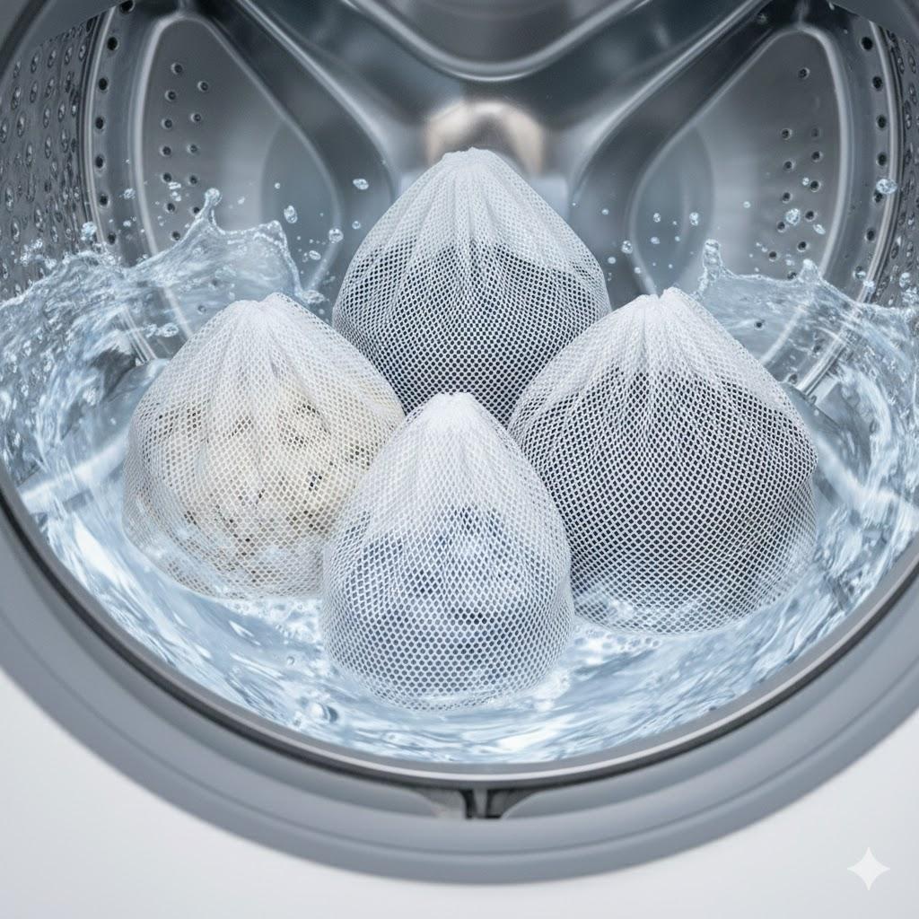 Reusable Anti-Tangle Laundry Bags Set, Drawstring Wash Mesh Bags for Delicates, Multi-Size Garment Organizer, Durable Lingerie Washing Net for Machine, Home & Travel Use.