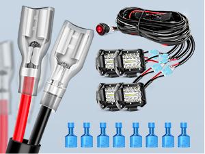 Nilight Led Light Bar Wiring Harness Kit 16AWG 12V On Off Waterproof Switch Power Relay Blade Fuse-4 Leads Box Outdoor Lighting Installation  dealsforyoudays