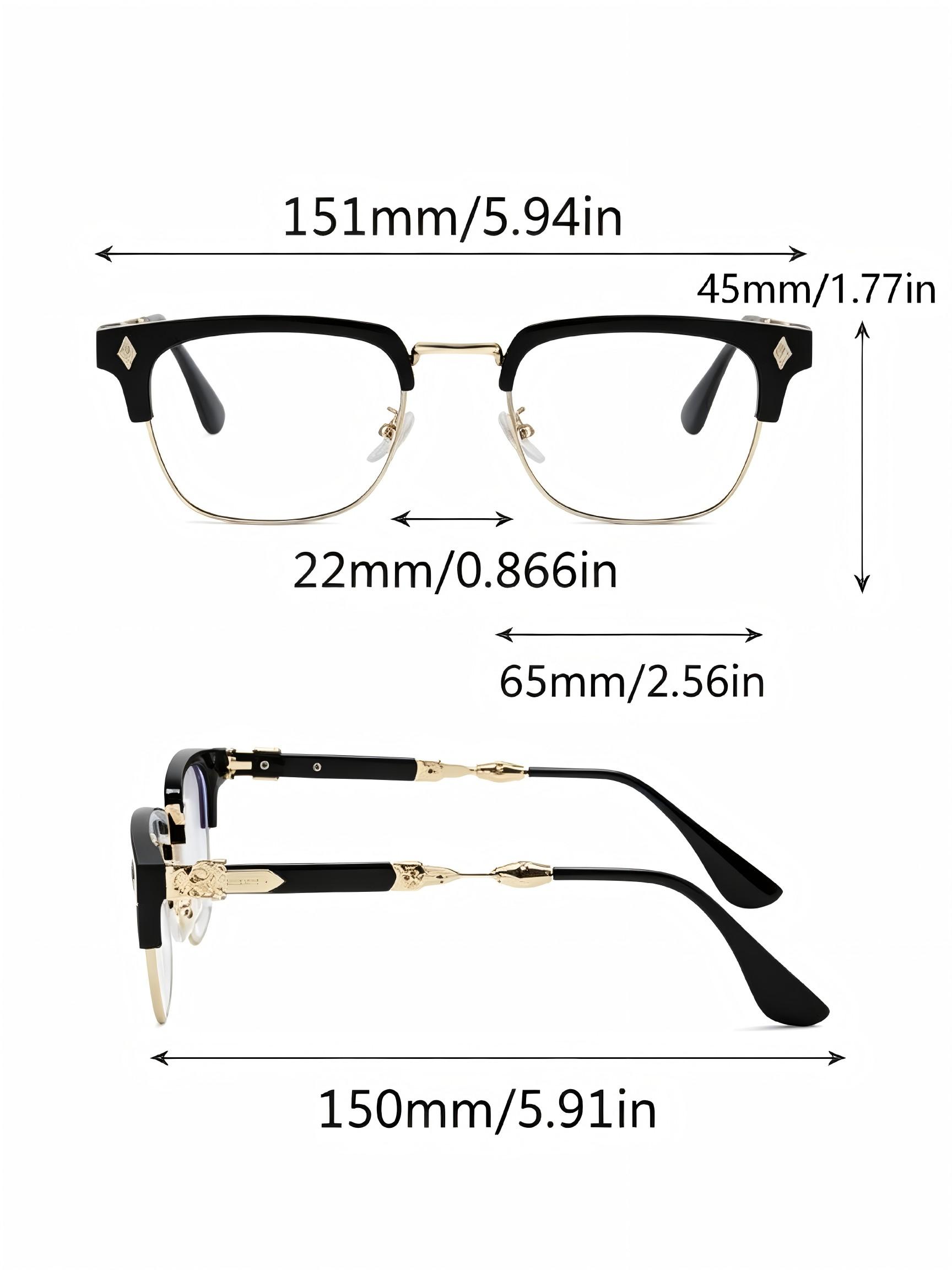 Men's Retro Large Face Glasses Frame, Fashionable Daily Wear Eyewear, Versatile European and American Style, Luxe 2026 New Trendy Sunglasses, Trendy Casual Eyeglasses