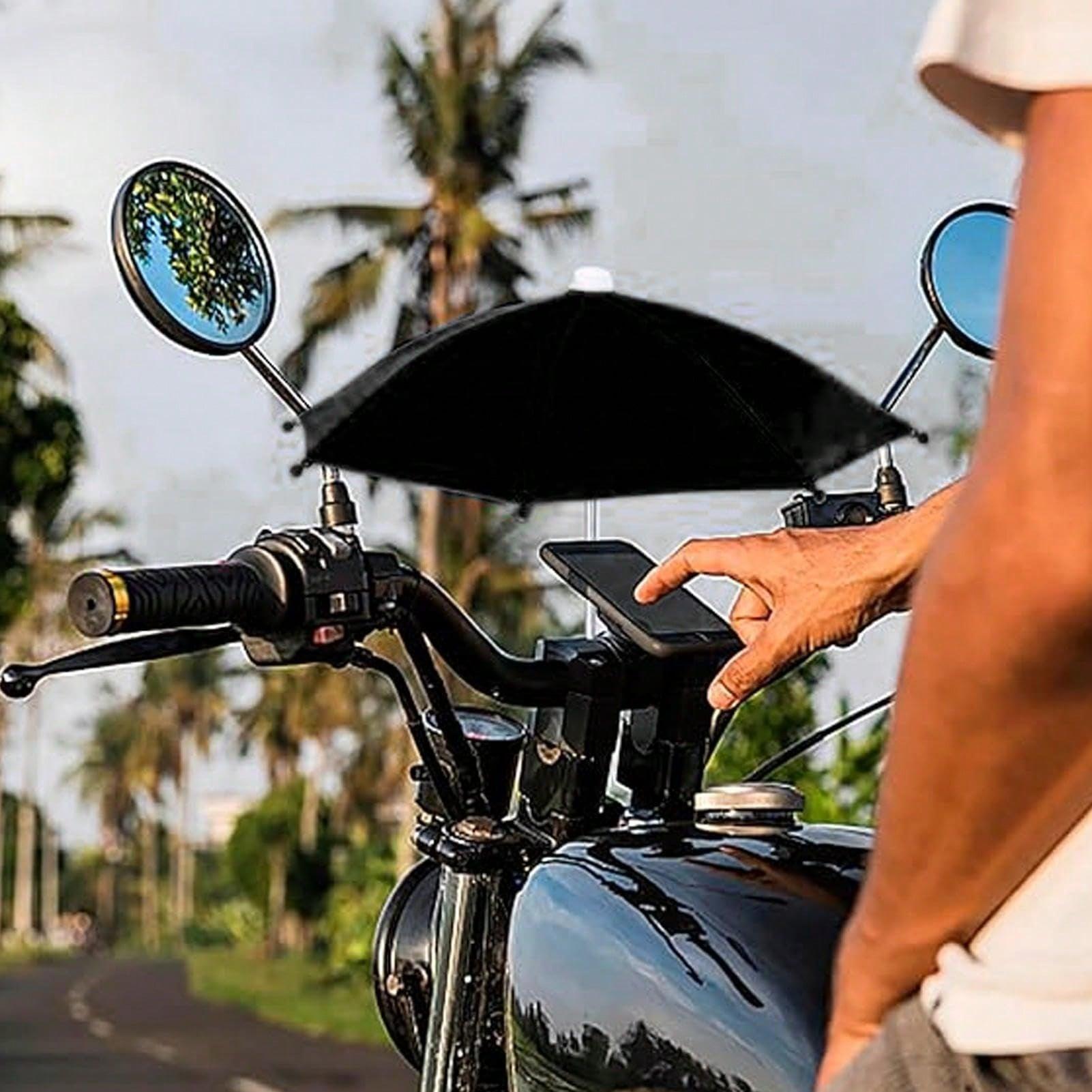 Portable Phone Holder Umbrella, Waterproof UV Protection Cute Sunshade with Phone Stand, Mini Sunscreen Umbrella for Light Rain