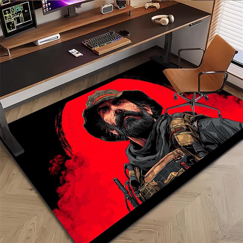 Call of Duty Steadfast Soldier Pattern Area Rug, Modern Area Rug, Office Chair Cushion, Game Chair Cushion, Suitable for Offices, Game Rooms, Entrance Halls, Living Rooms, Bedrooms, Hallways