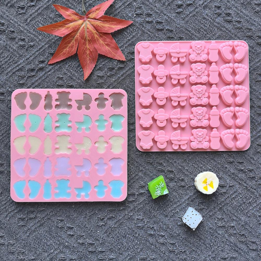 3pcs Creative Silicone Molds Set, DIY Chocolate Candy Baking Tools, Baby Bottle Shape & More, Perfect for Cake Decoration & Desserts