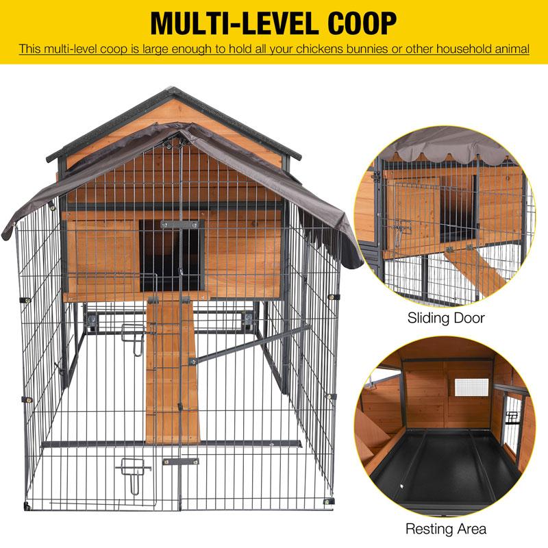 Aivituvin- AIR7006 Wooden Chicken Tractor with Metal Frame for 6-8 Chickens,Chicken Coop Aivituvin- AIR7006 Wooden Chicken Tractor with Metal Frame for 6-8 Chickens,Chicken Coop