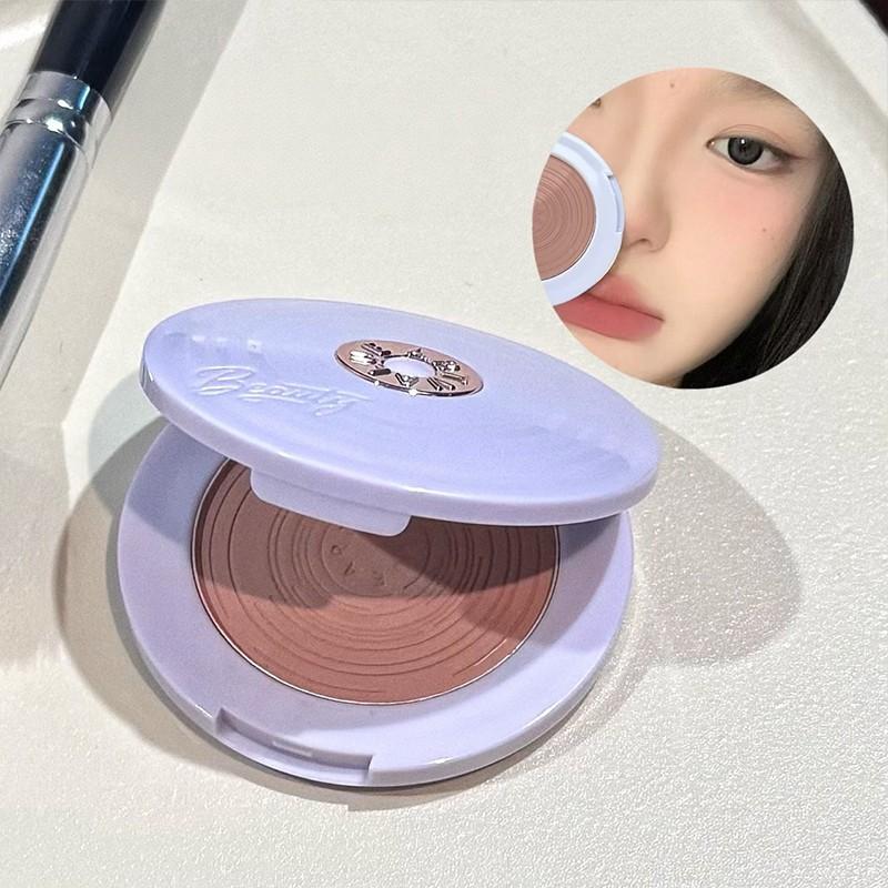 Spring Monochrome Blush Powder, Cute Atmosphere Macaron Series, Visible Color Blush Palette, Suitable for All Skin Types, Brightening Effect