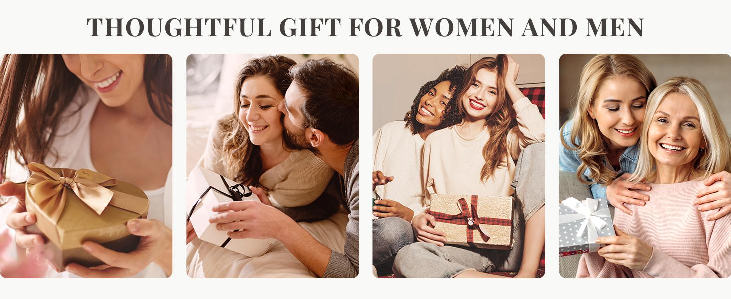 FaithHeart Stainless Steel Spinner Band Rings Triple Moon Rotatable Anxiety Ring